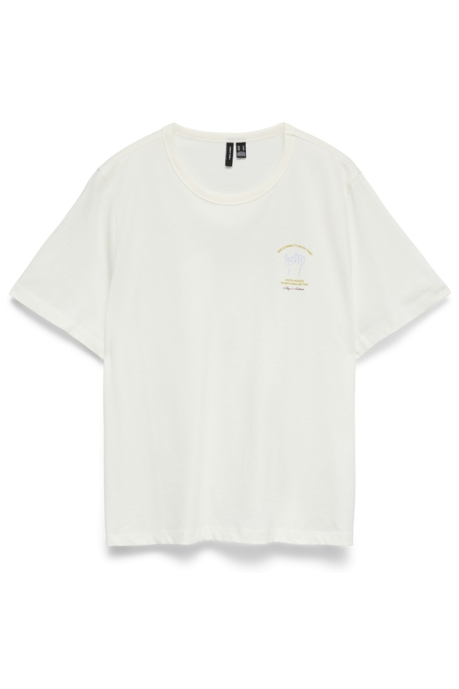 Vero Moda witte dames t-shirt | Vooraanzicht