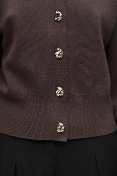 Object bruine dames vest | Kleurstaal