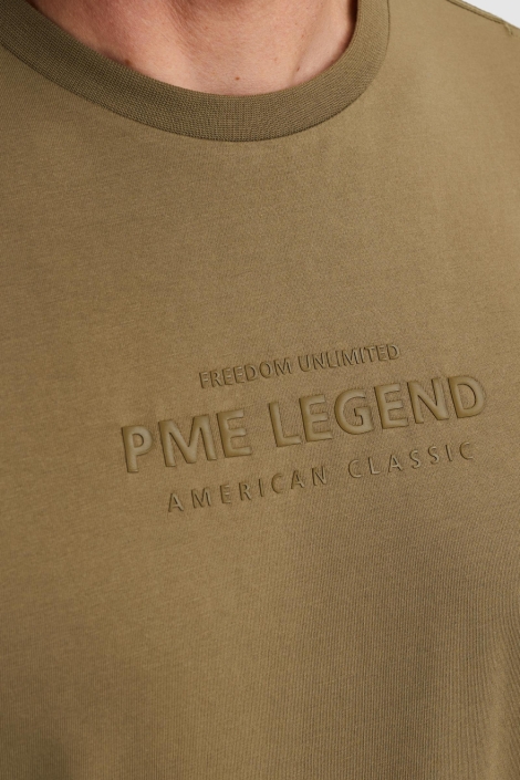 PME legend groene heren t-shirt | Close up