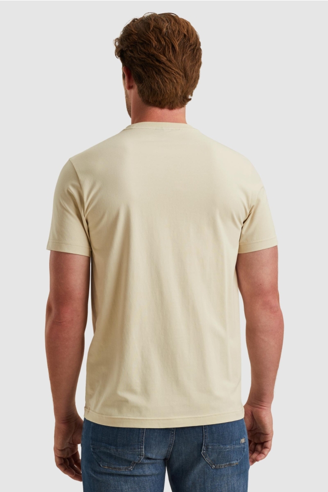 PME legend beige heren t-shirt | Model achteraanzicht