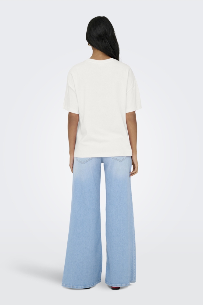 Jacqueline de Yong witte dames t-shirt | Model