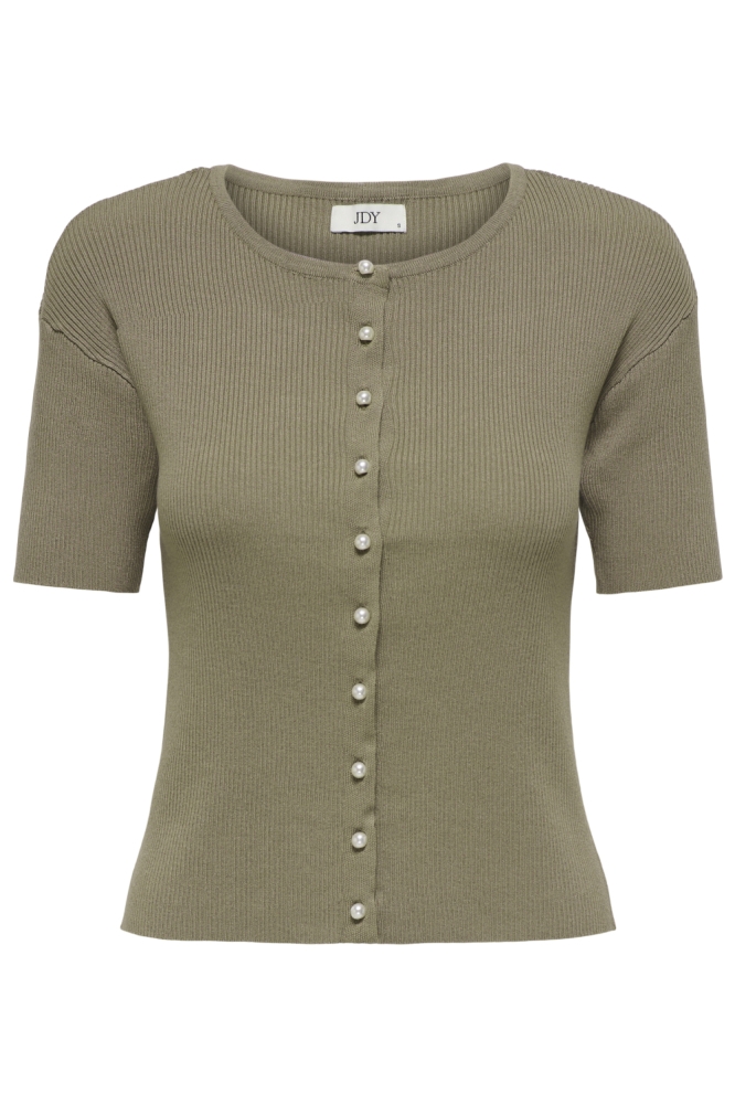 Jacqueline de Yong taupe dames vest | Vooraanzicht