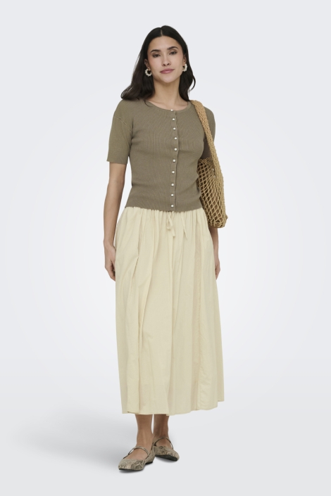 Jacqueline de Yong taupe dames vest | Model