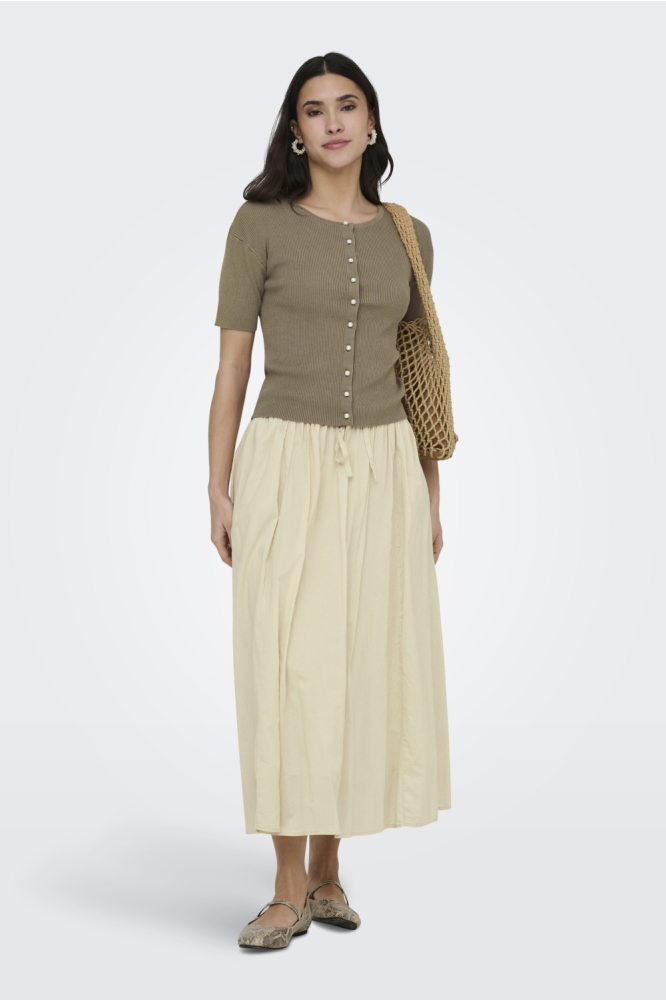 Jacqueline de Yong taupe dames vest | Model