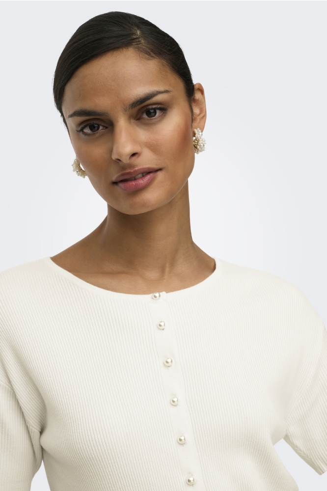 Jacqueline de Yong witte dames vest | Close up