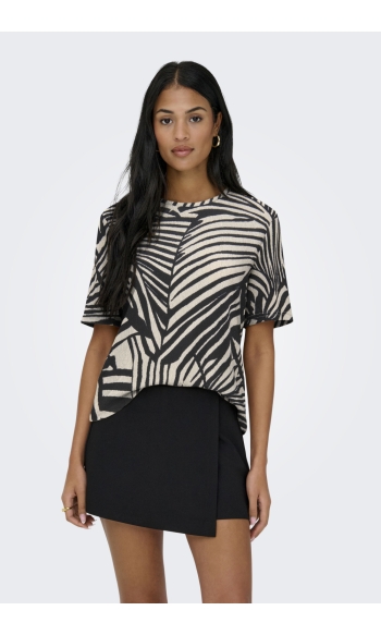 JDYDEBBIE SS TOP JRS 15352944 Sandshell/BLACK TROPE