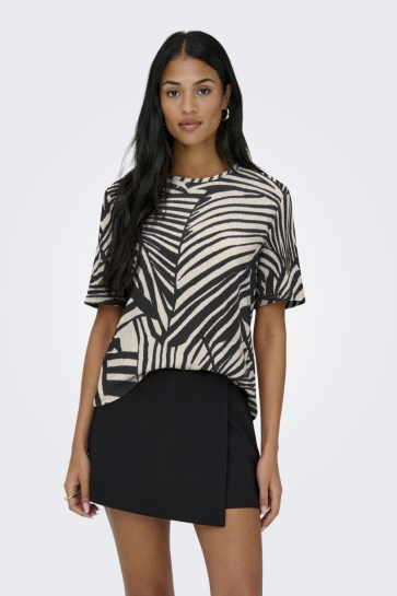 Jacqueline de Yong jdydebbie s/s top jrs Beige