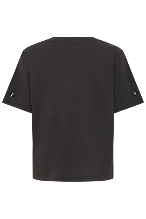 Ichi zwarte dames t-shirt | Achteraanzicht