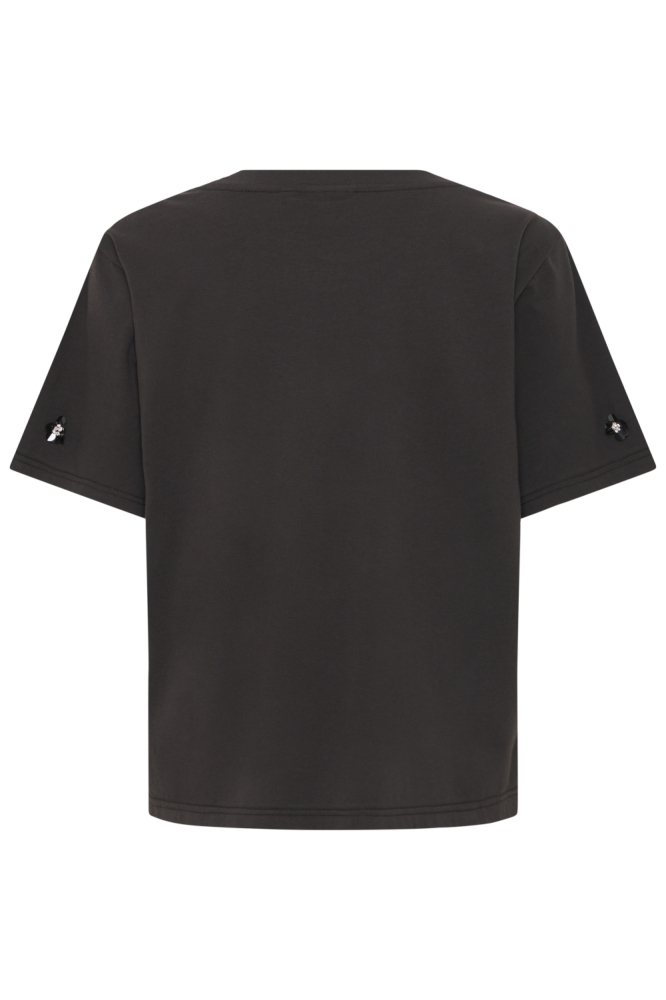 Ichi zwarte dames t-shirt | Achteraanzicht