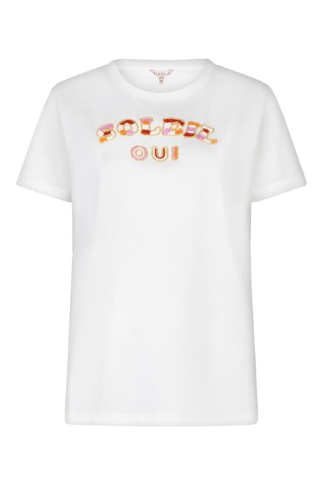 EsQualo witte dames t-shirt | Vooraanzicht