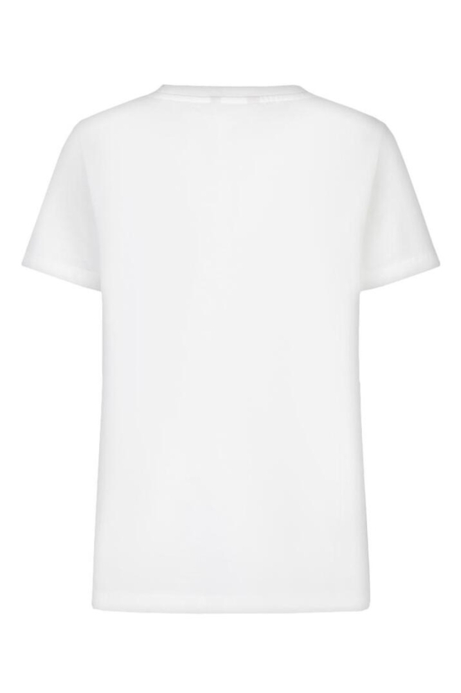 EsQualo witte dames t-shirt | Achteraanzicht