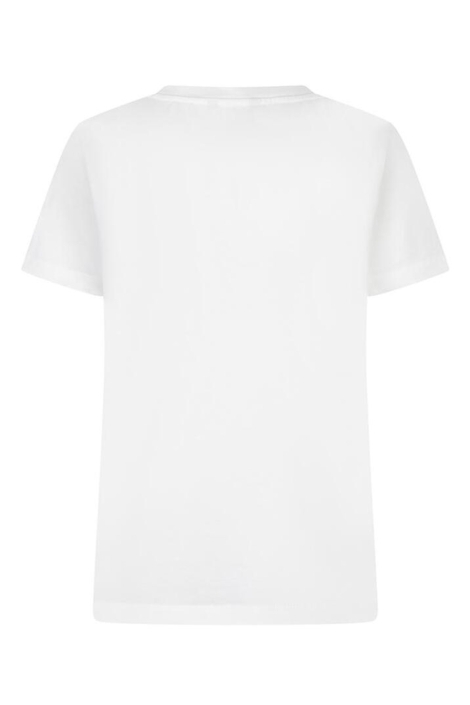 EsQualo witte dames t-shirt | Achteraanzicht