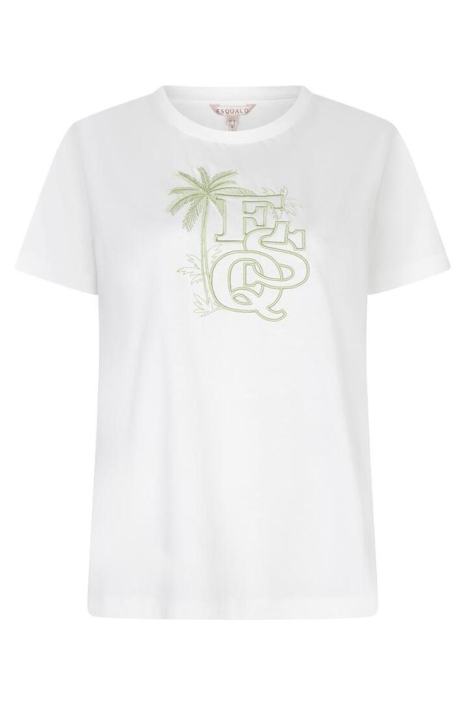 EsQualo witte dames t-shirt | Vooraanzicht