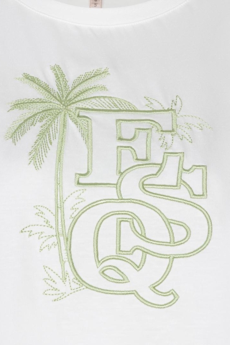 EsQualo witte dames t-shirt | Kleurstaal