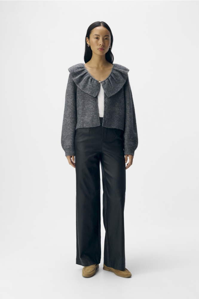 Object grijze dames vest | Model vooraanzicht