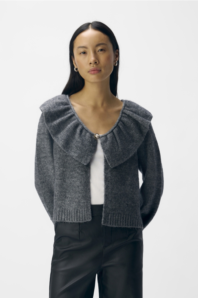Object grijze dames vest | Model