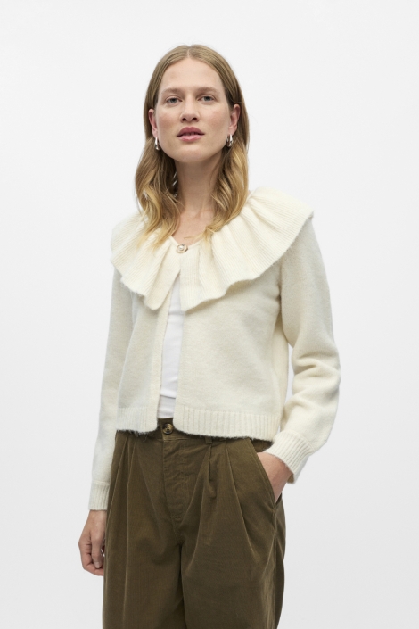 Object ecru dames vest | Model