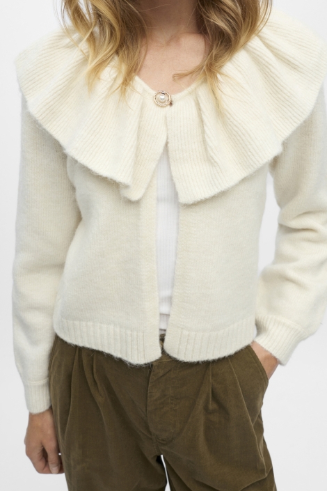 Object ecru dames vest | Model