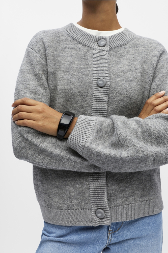 Object grijze dames vest | Close up