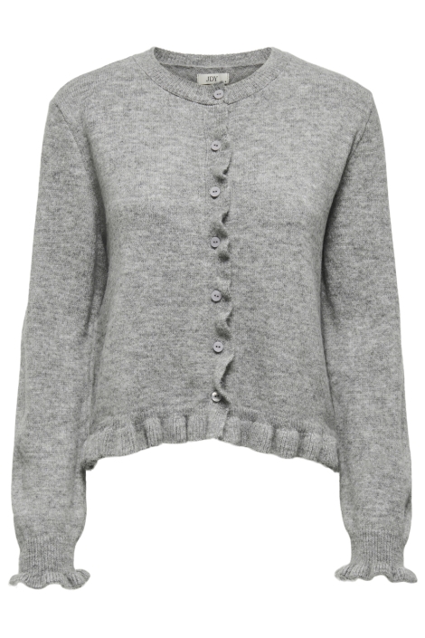 Jacqueline de Yong grijze dames vest | Vooraanzicht