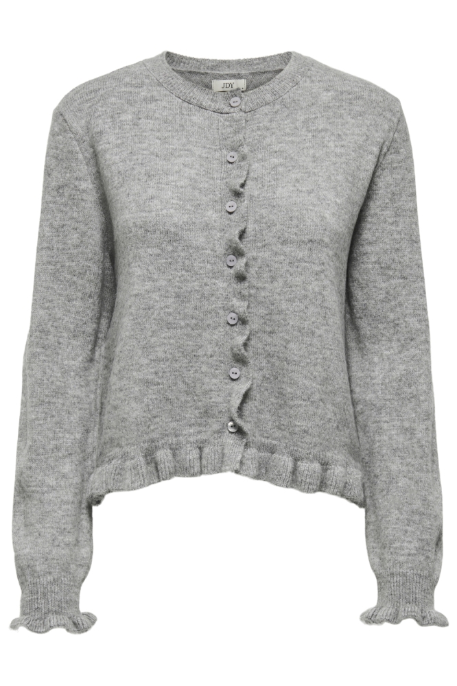 Jacqueline de Yong grijze dames vest | Vooraanzicht