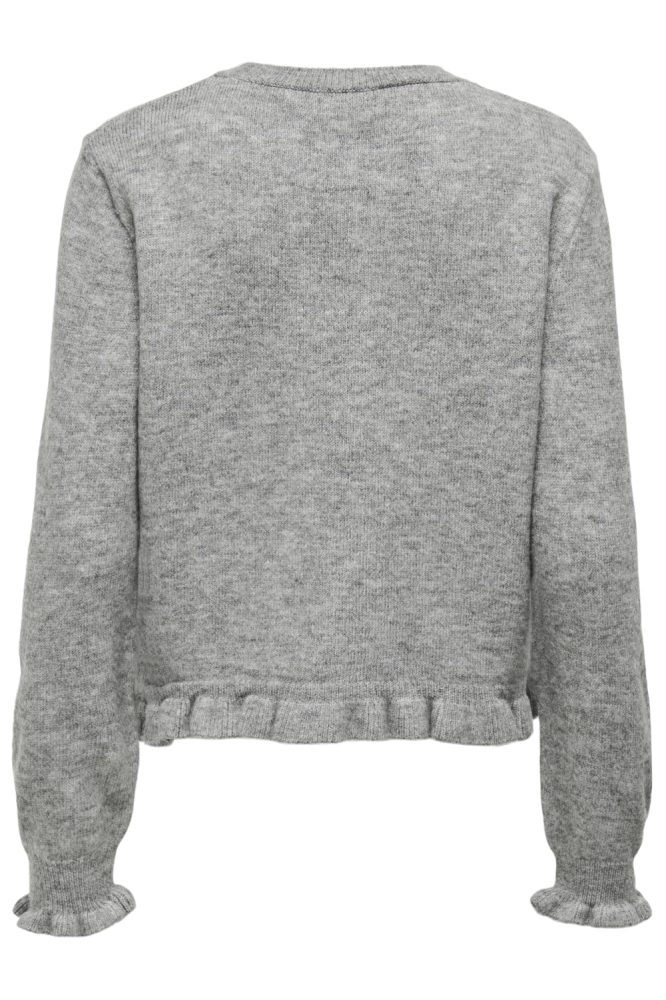 Jacqueline de Yong grijze dames vest | Achteraanzicht