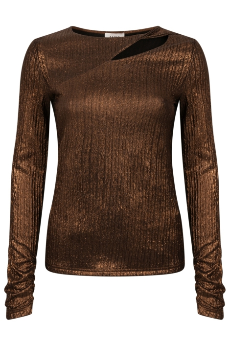 Aaiko koperen dames t-shirt | Vooraanzicht