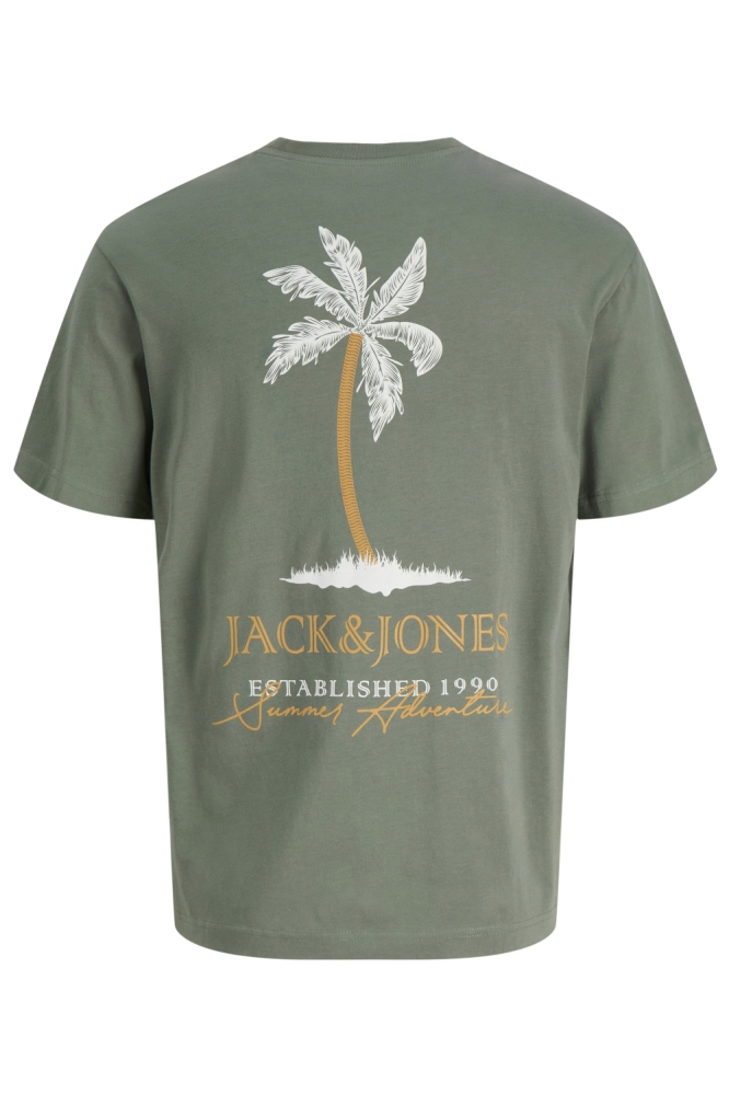 Jack & Jones groene heren t-shirt | Achteraanzicht