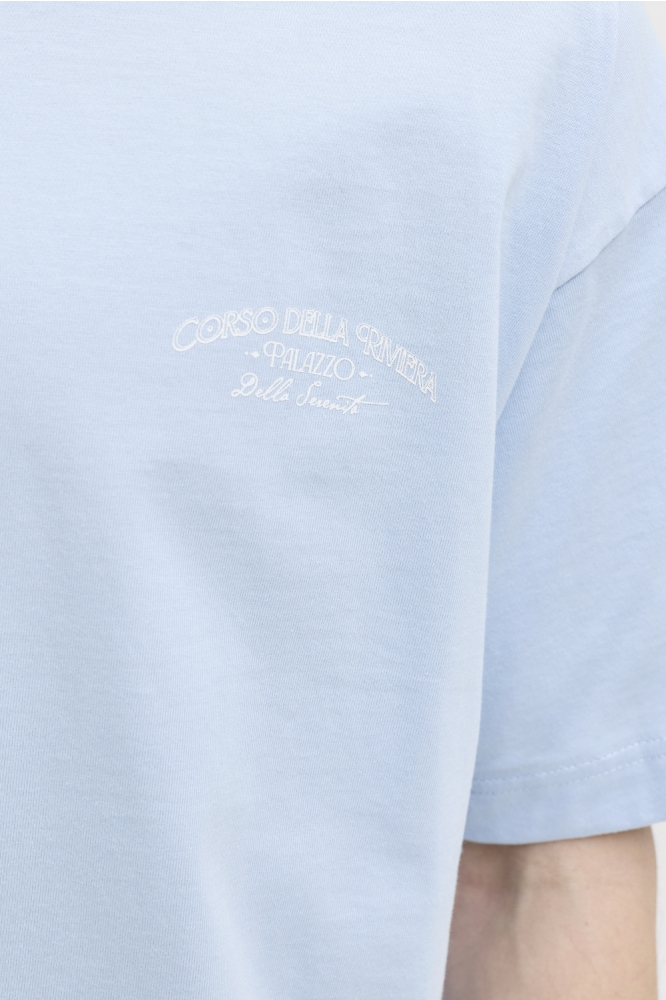 Jack & Jones blauwe heren t-shirt | Close up