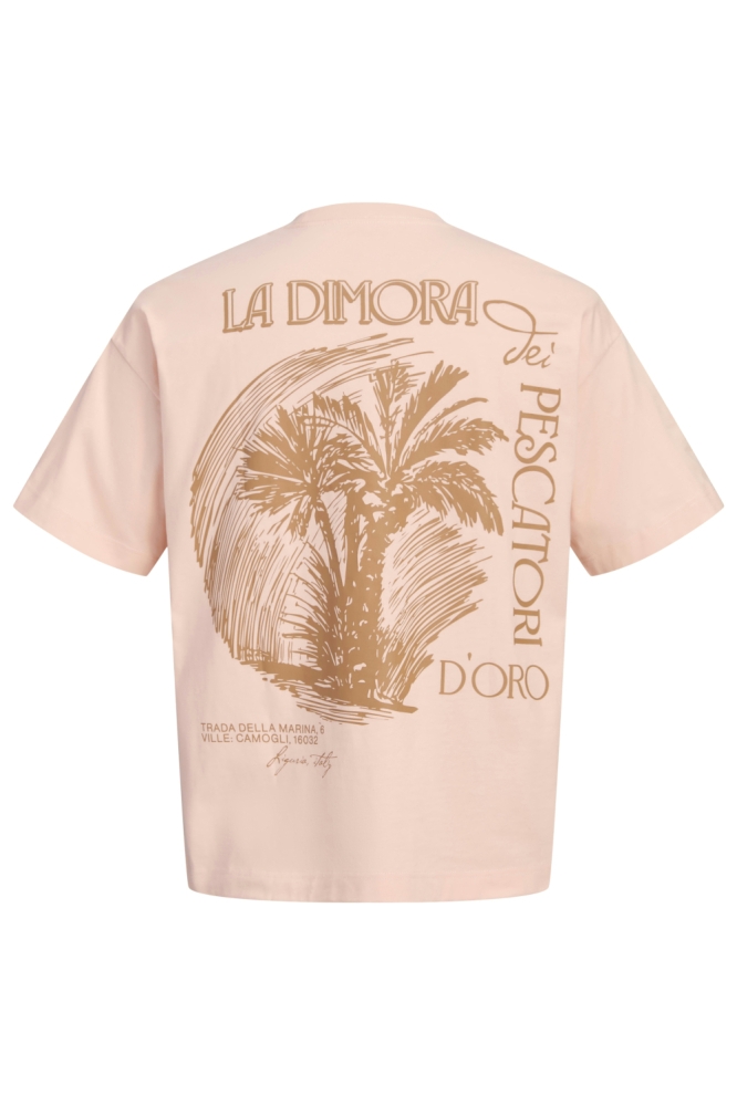 Jack & Jones roze heren t-shirt | Achteraanzicht