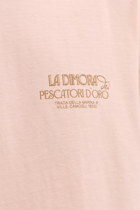 Jack & Jones oranje heren t-shirt | Close up