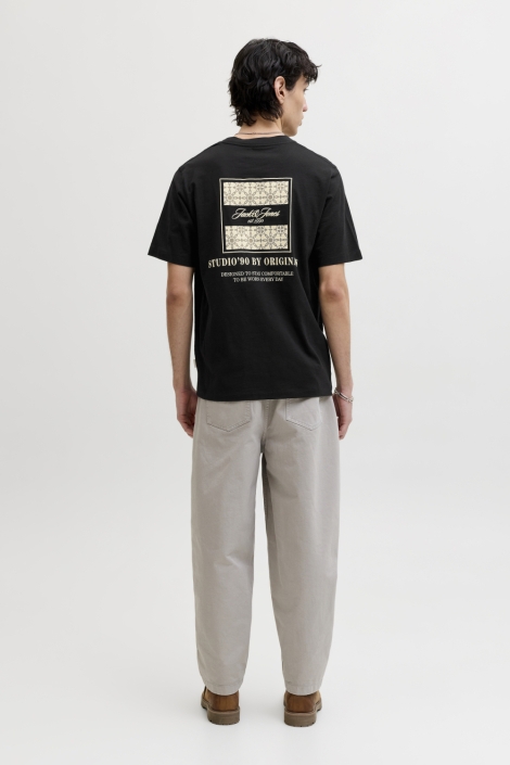 Jack & Jones zwarte heren t-shirt | Model