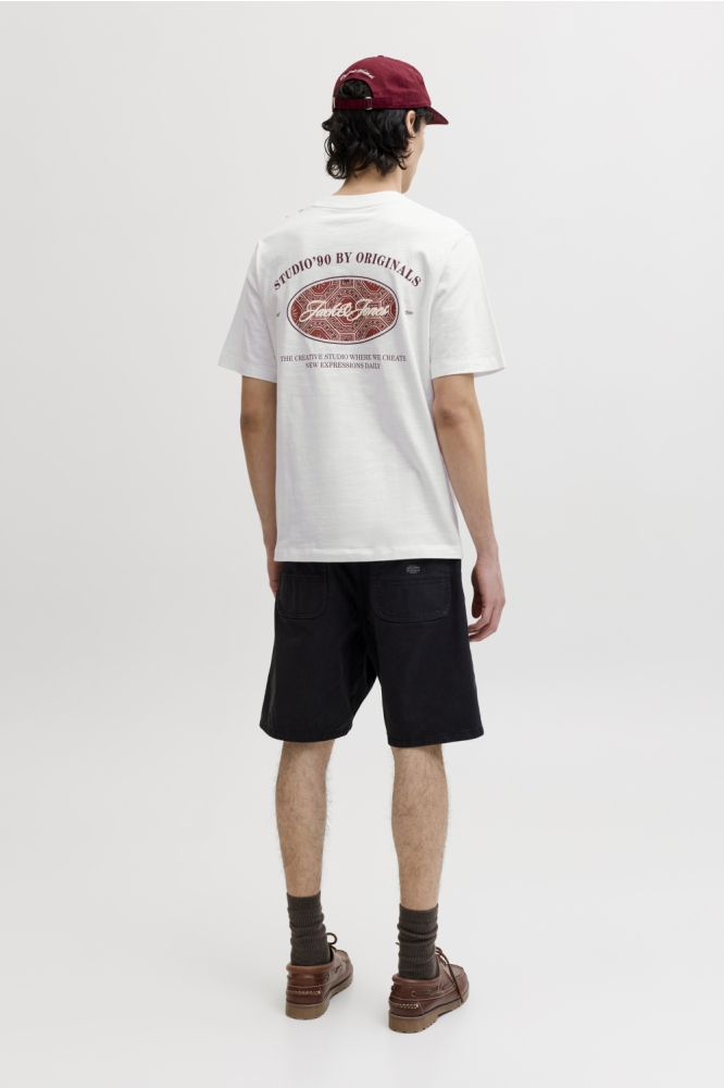 Jack & Jones witte heren t-shirt | Model achteraanzicht