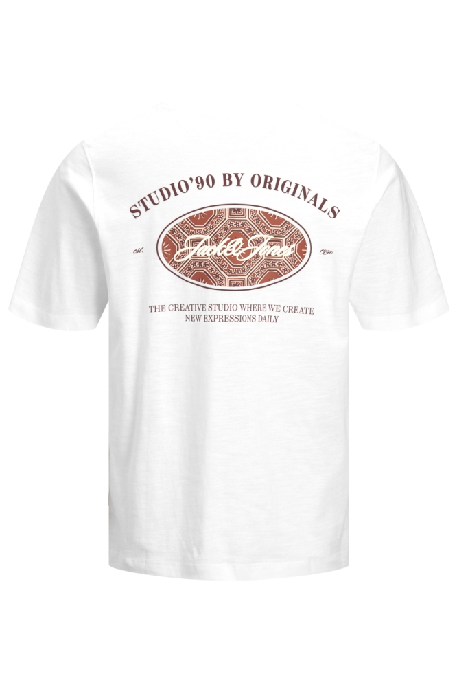 Jack & Jones witte heren t-shirt | Achteraanzicht