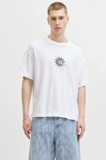 Jack & Jones jorcotedazur mosaic tee ss cn Wit