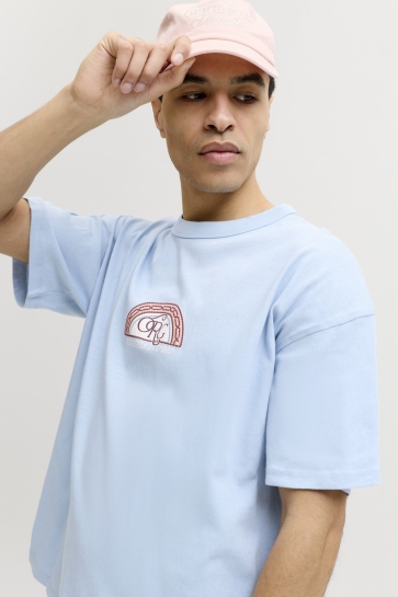 Jack & Jones T-shirt JORCOTEDAZUR MOSAIC TEE SS CN 12296079 CASHMERE BLUE