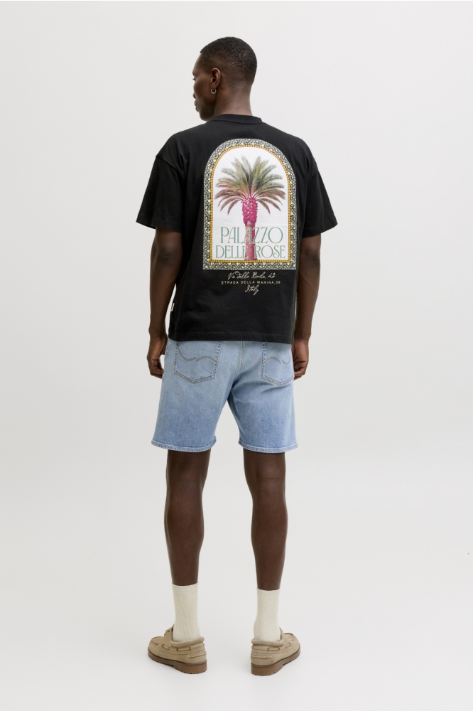 Jack & Jones zwarte heren t-shirt | Model