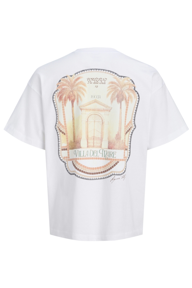 Jack & Jones witte heren t-shirt | Achteraanzicht