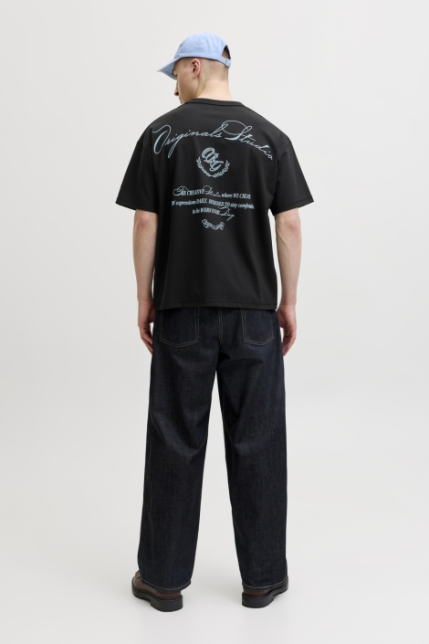 Jack & Jones zwarte heren t-shirt | Model