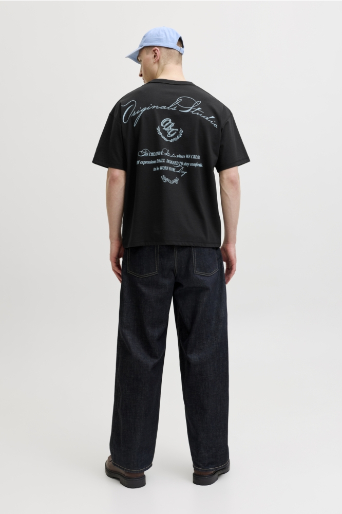Jack & Jones zwarte heren t-shirt | Model