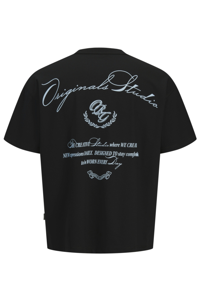 Jack & Jones zwarte heren t-shirt | Achteraanzicht