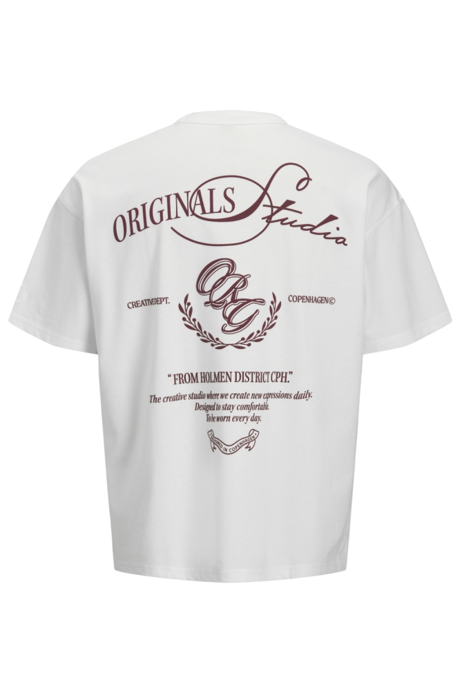 Jack & Jones witte heren t-shirt | Achteraanzicht
