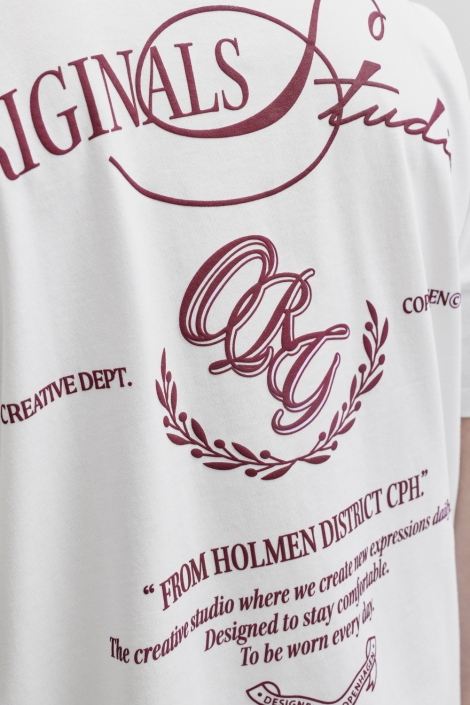 Jack & Jones witte heren t-shirt | Close up
