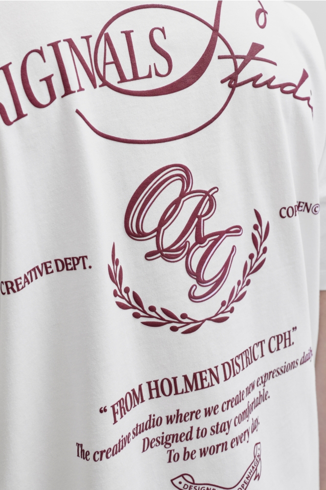 Jack & Jones witte heren t-shirt | Close up