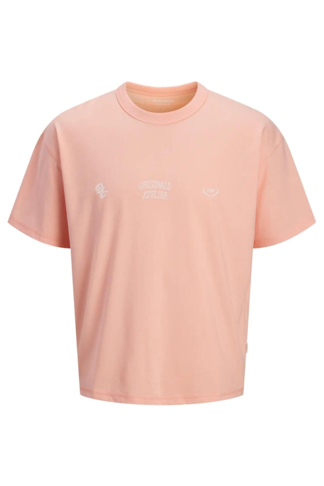 Jack & Jones oranje heren t-shirt | Vooraanzicht