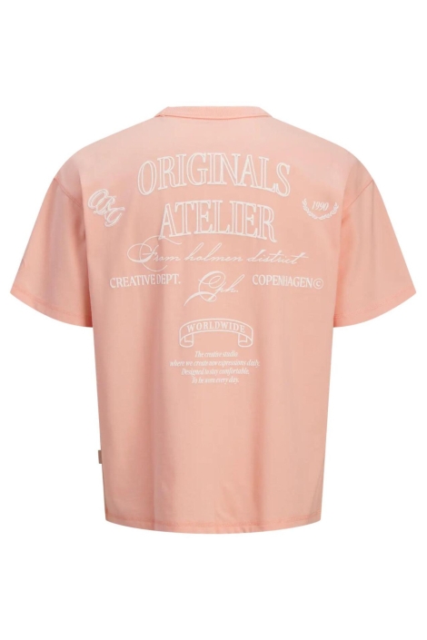 Jack & Jones oranje heren t-shirt | Achteraanzicht