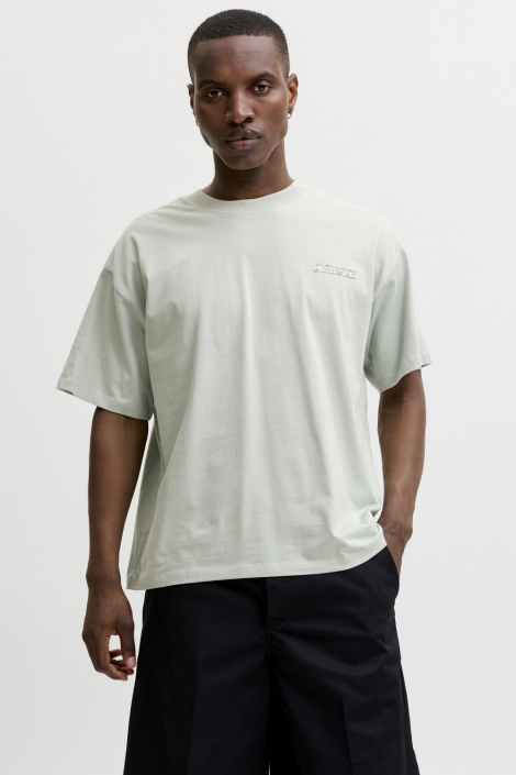 Jack & Jones groene heren t-shirt | Model vooraanzicht