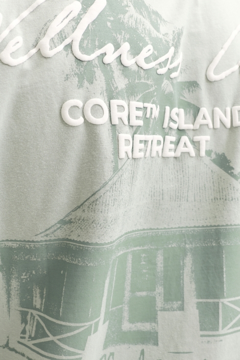 Jack & Jones groene heren t-shirt | Close up