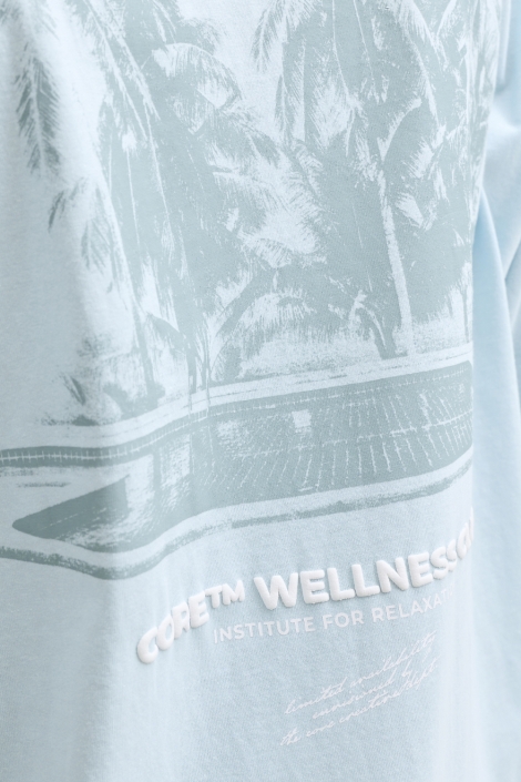 Jack & Jones blauwe heren t-shirt | Close up