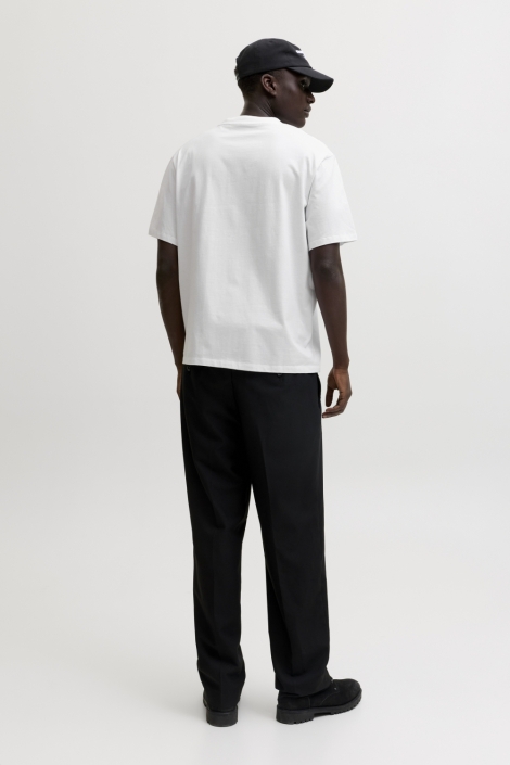 Jack & Jones witte heren t-shirt | Model achteraanzicht